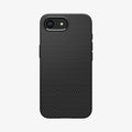ACS09151 - iPhone 17e Case Liquid Air (MagFit) in Matte Black showing the back