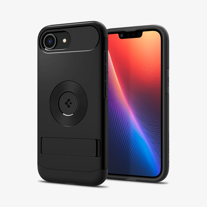 ACS09129 - iPhone 17e Case Slim Armor (MagFit) in Black showing the back, partial front and sides