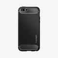 041CS20167 - iPhone 5 Series Case Rugged Armor in black showing the back