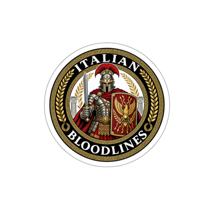 Italian Bloodlines Sticker   Roman Gladiator Crest Die-Cut