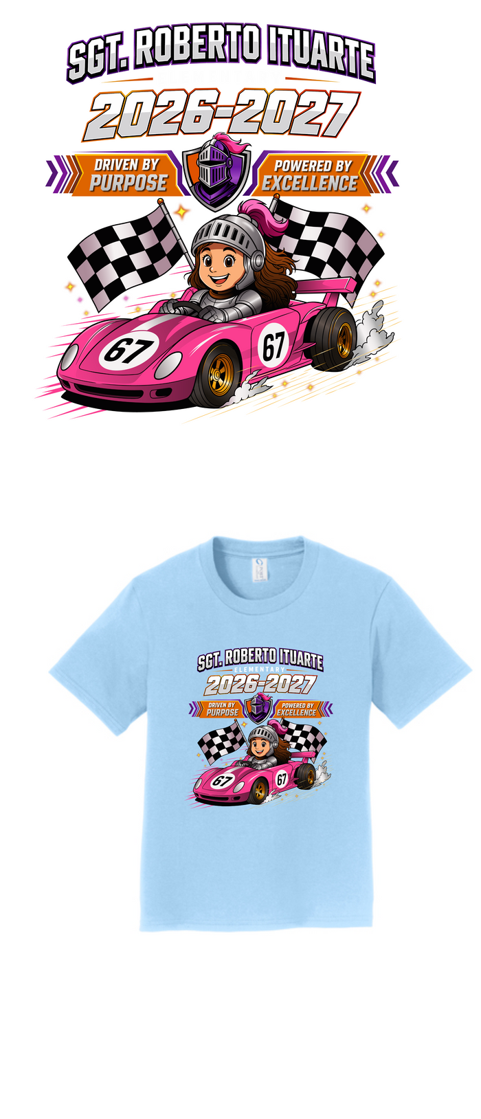Ituarte Spirit Shirt- Girls Race Car Driver