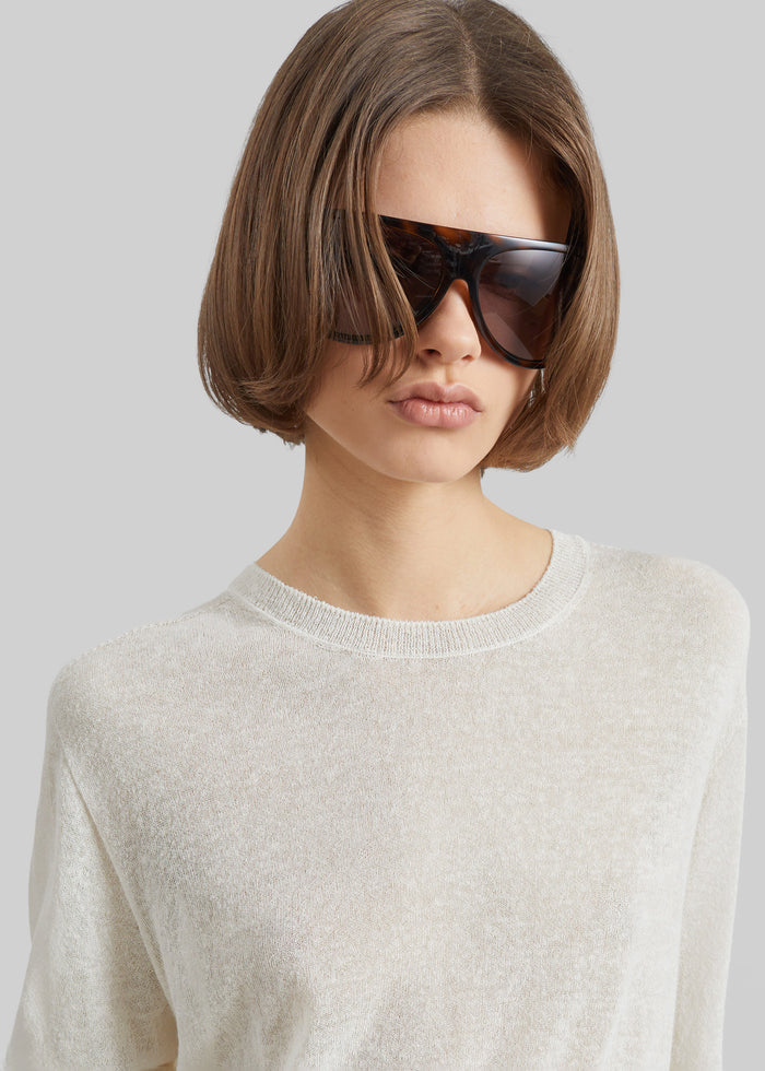 Ivrea Sheer Knit Top - Ivory