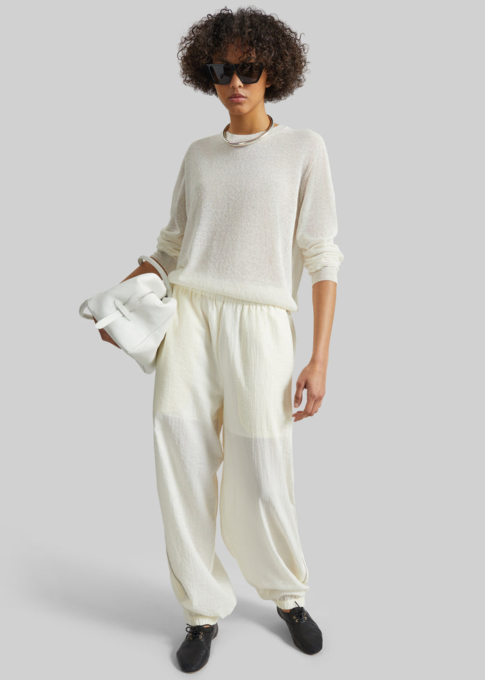 Ivrea Sheer Knit Top - Ivory