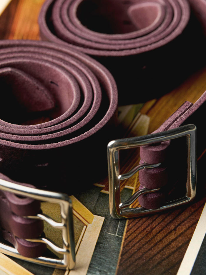 Black i+w x Emil Erwin two prong burgundy belt