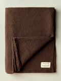 Dark Slate Gray i+w x family heirloom weavers cotton throw in brown