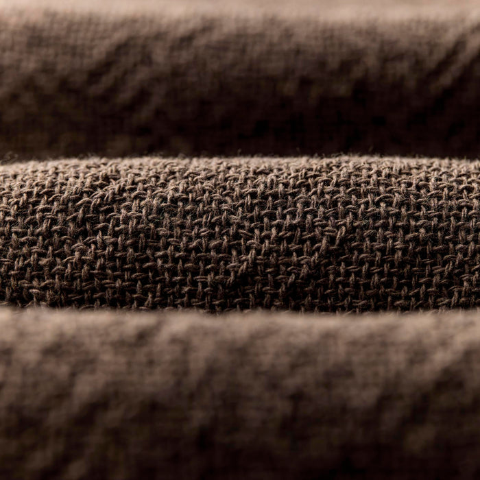 Black i+w x family heirloom weavers cotton throw in brown