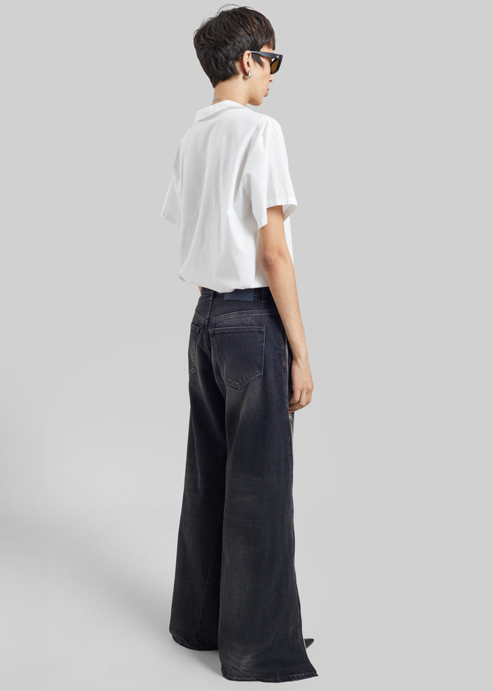 Izella Deep V Neck Shirt - White
