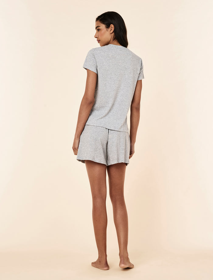 Jada Organic Cotton Knit V Neck Tee