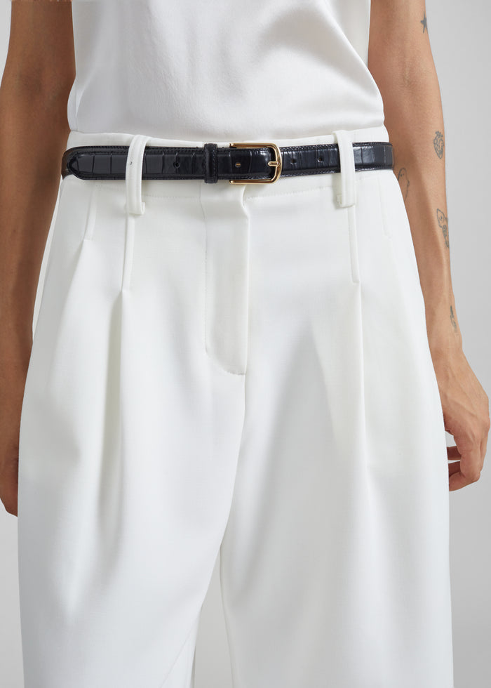 Jag Pleated Bermuda Shorts - White
