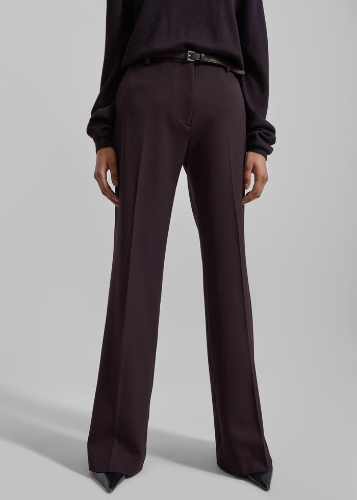 Jessie Leather Belt - Plum
