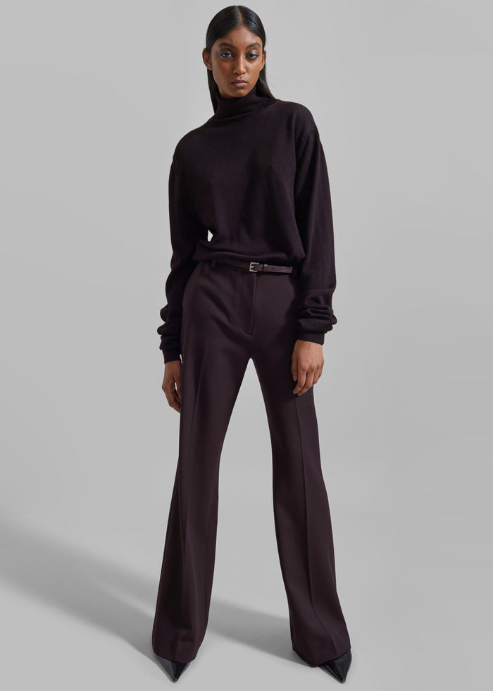 Jessie Leather Belt - Plum