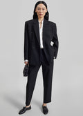 Jet Slim Tailored Trousers - Black/White Pinstripe