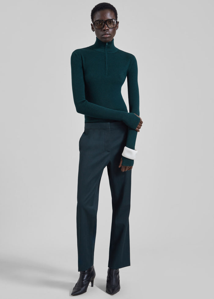 Jet Slim Tailored Trousers - Bottle Green