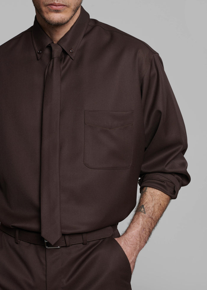 Kaden Wool Tie - Brown