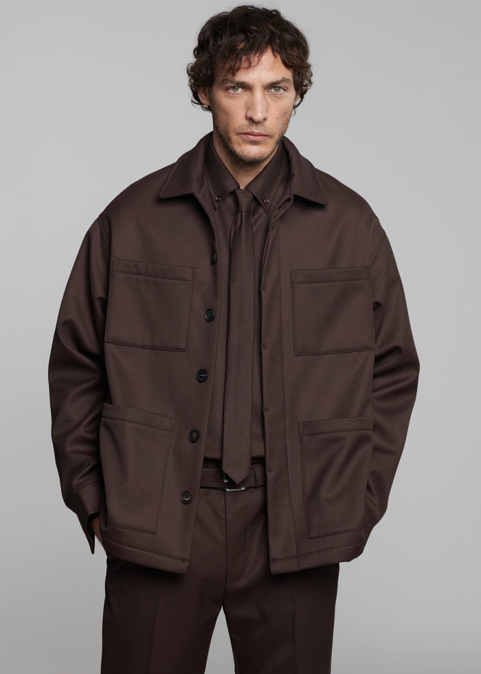 Kaden Wool Tie - Brown