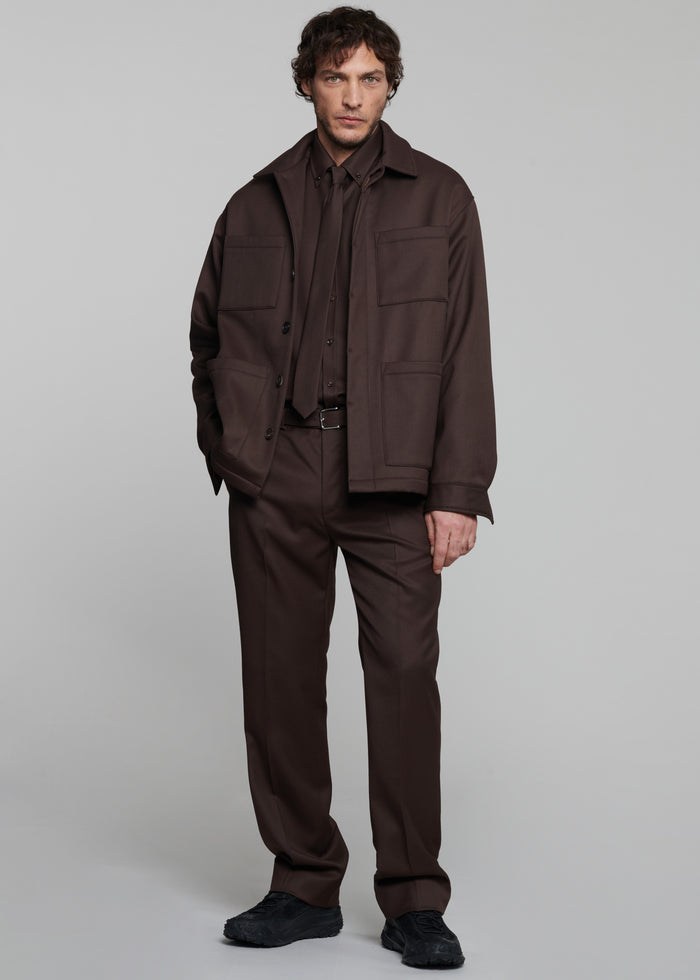 Kaden Wool Tie - Brown