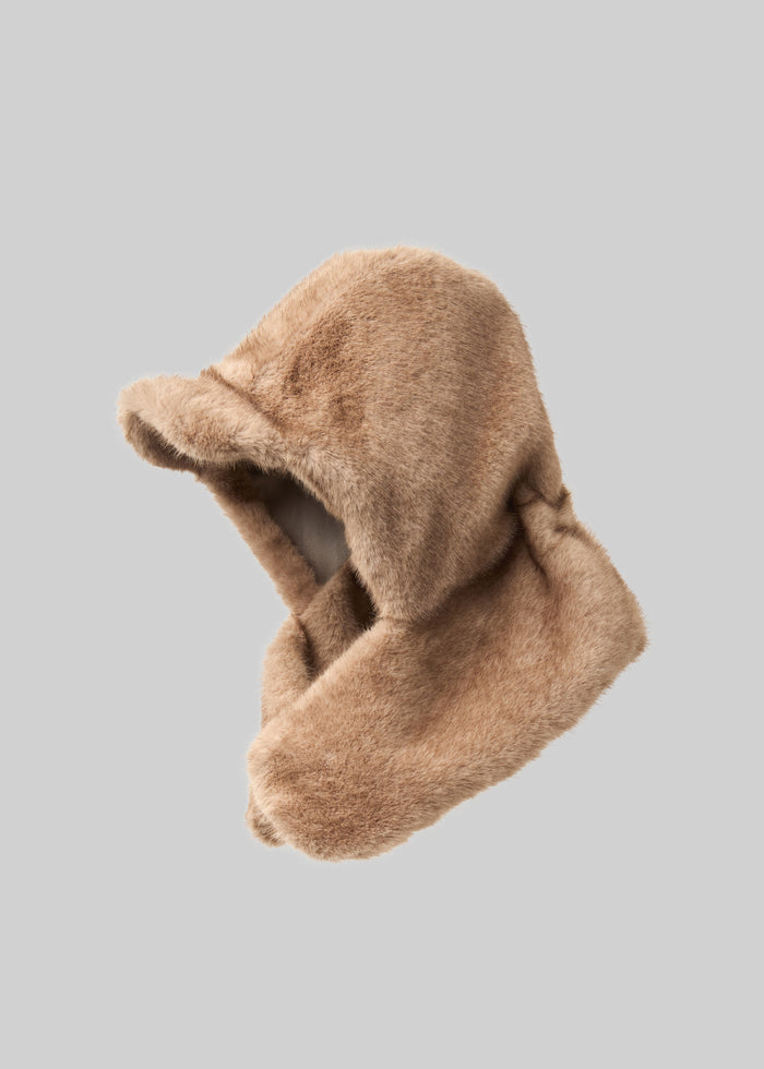 Kallio Faux Fur Hood - Light Brown