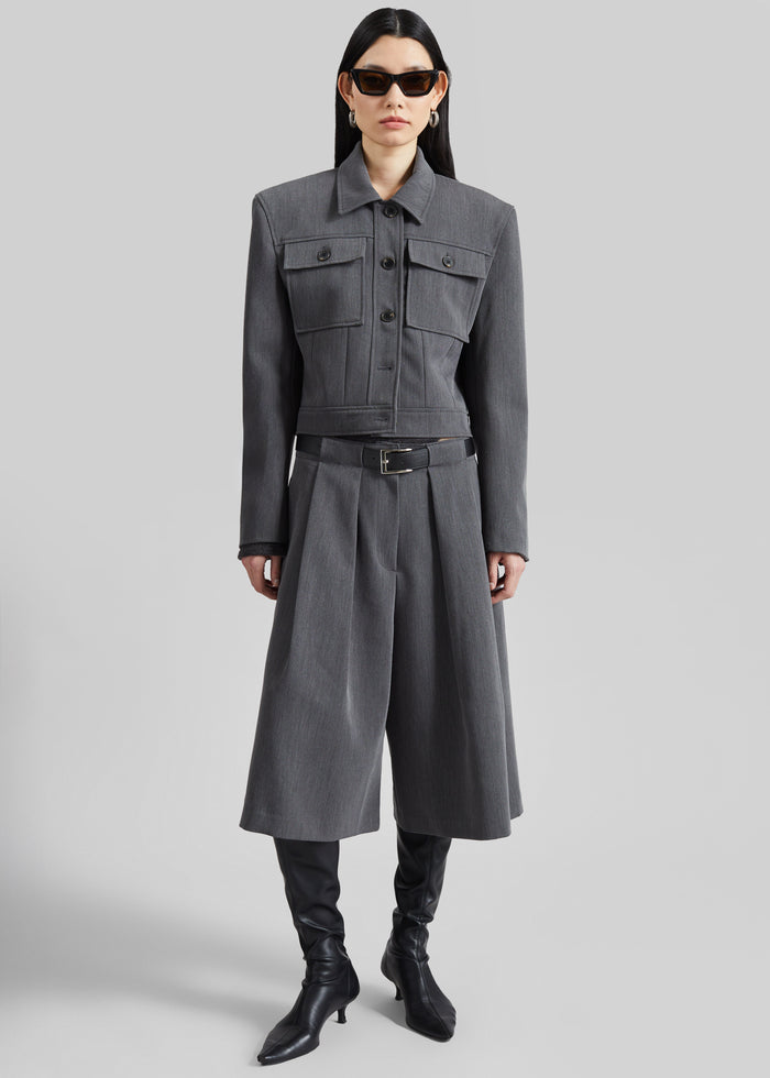Kalvo Boxy Jacket - Dark Grey