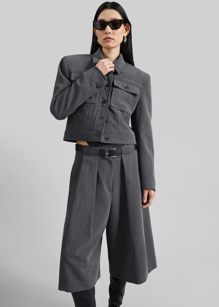 Kalvo Boxy Jacket - Dark Grey