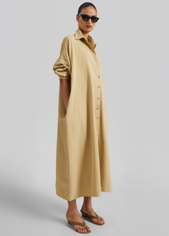 Kason Oversized Shirt Dress - Sahara