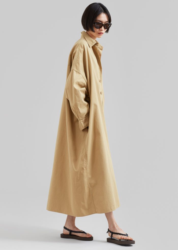 Kason Oversized Shirt Dress - Sahara
