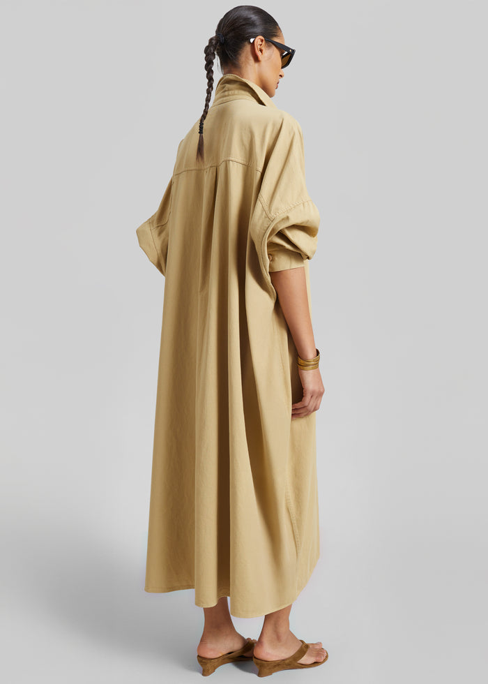 Kason Oversized Shirt Dress - Sahara