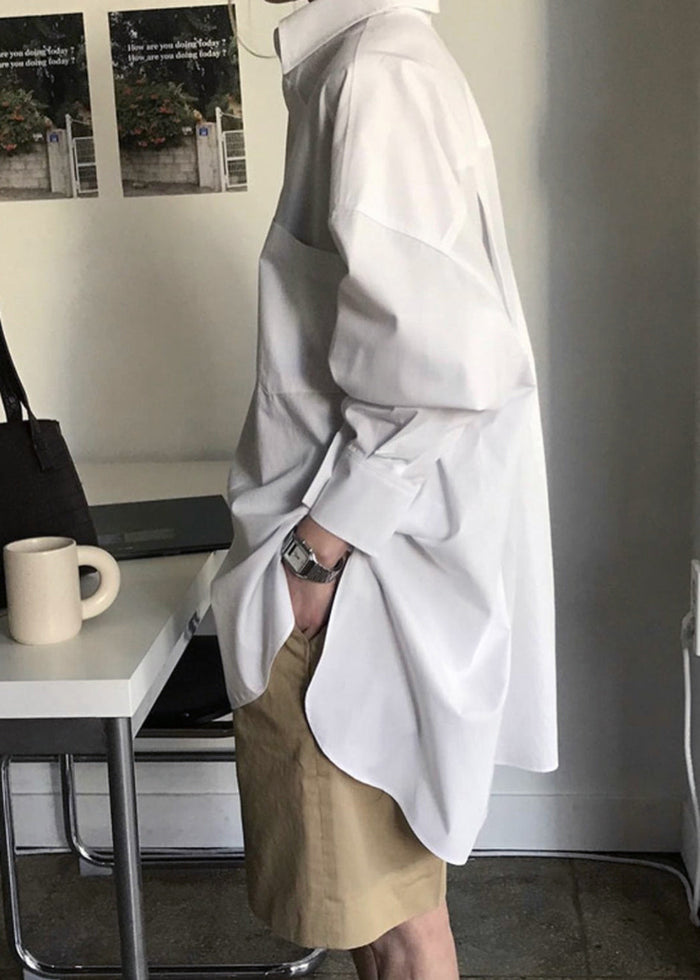 Kat Soft Oversized Shirt - White