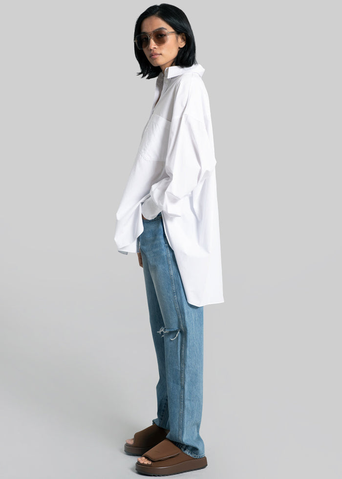 Kat Soft Oversized Shirt - White