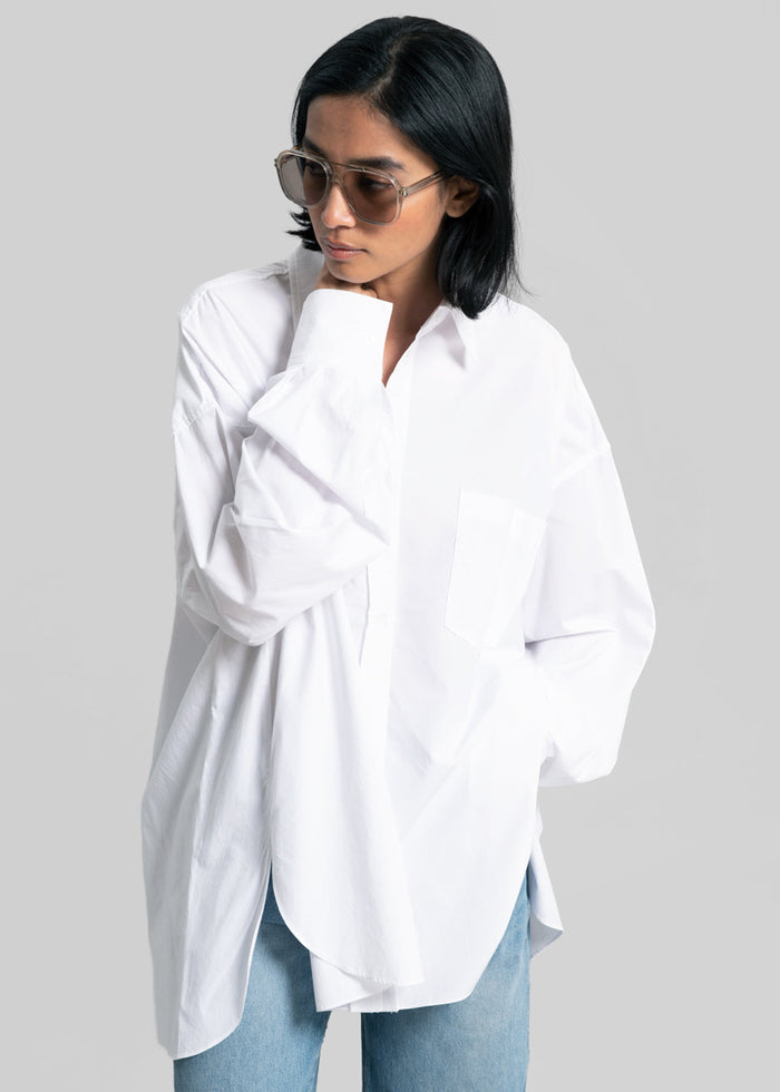 Kat Soft Oversized Shirt - White