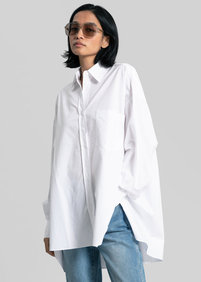 Kat Soft Oversized Shirt - White