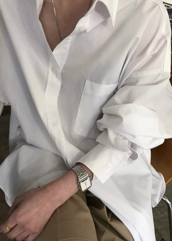 Kat Soft Oversized Shirt - White
