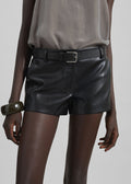Kate Faux Leather Shorts - Black