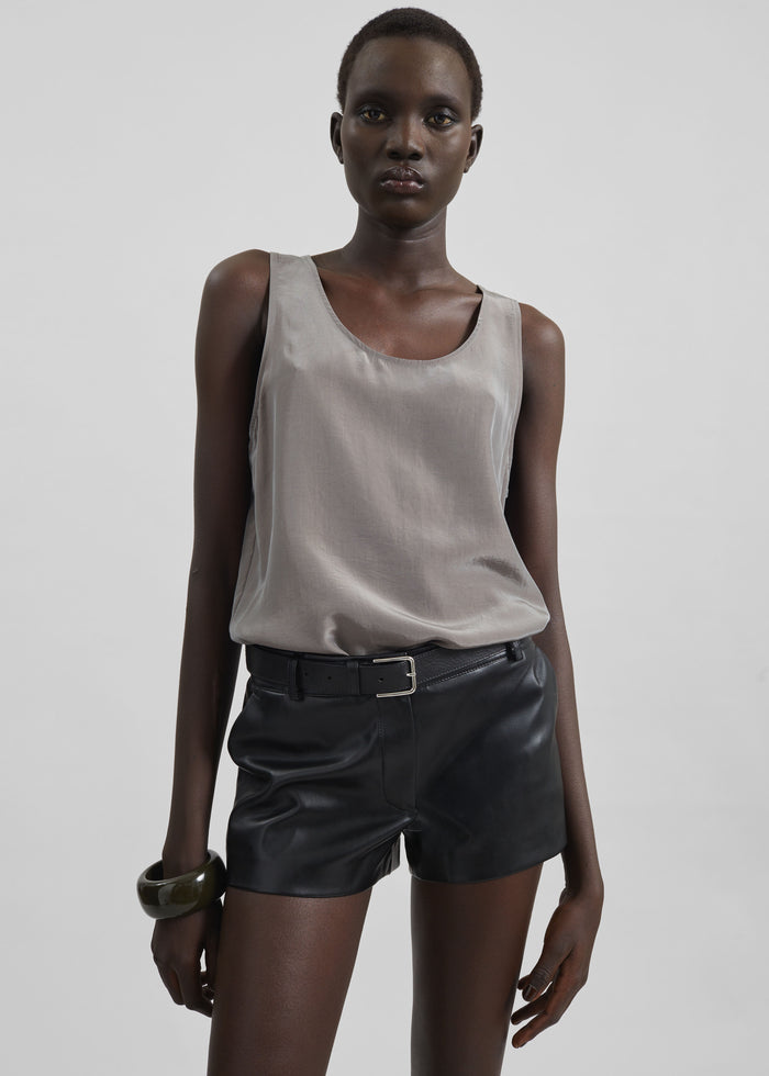 Kate Faux Leather Shorts - Black