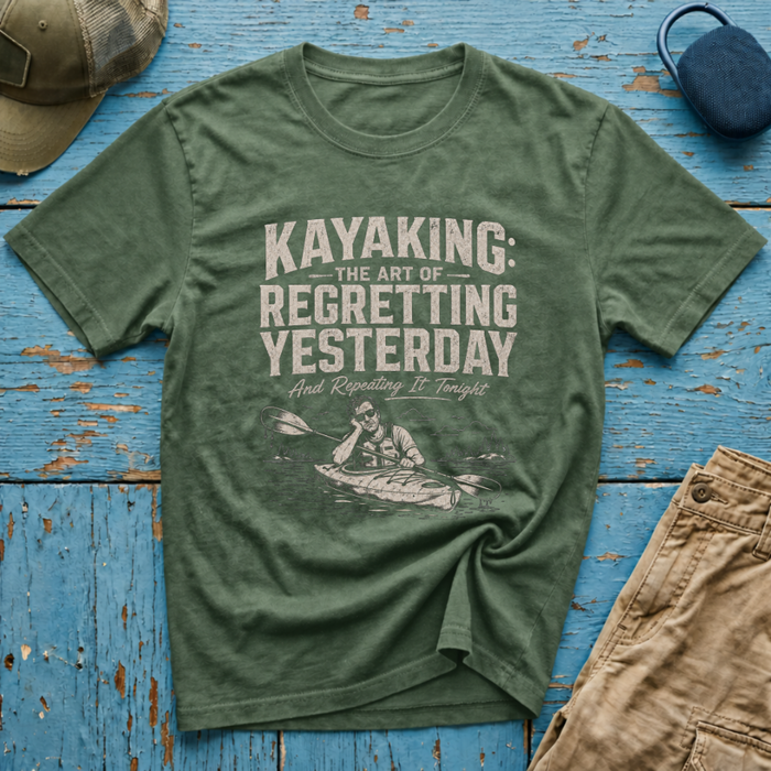 Kayaking Regretting Yesterday Graphic T-Shirt