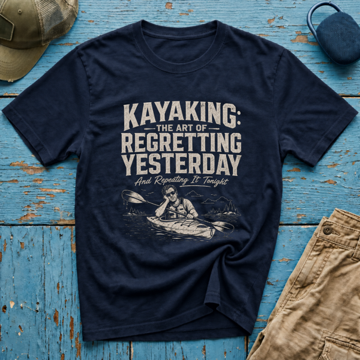 Kayaking Regretting Yesterday Graphic T-Shirt