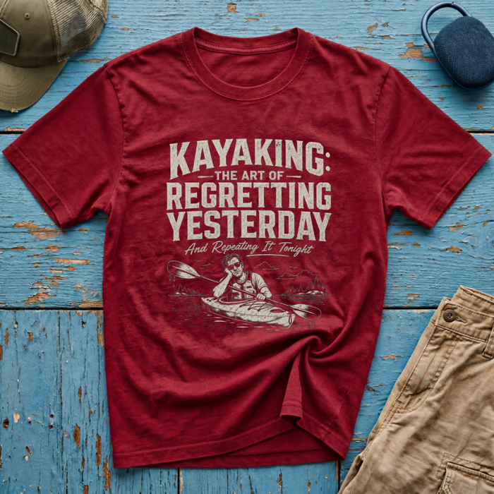 Kayaking Regretting Yesterday Graphic T-Shirt