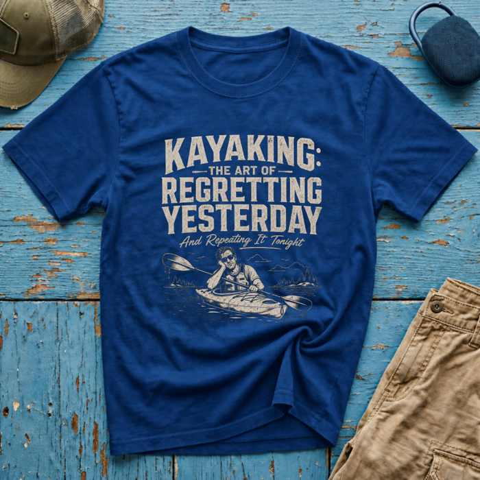 Kayaking Regretting Yesterday Graphic T-Shirt