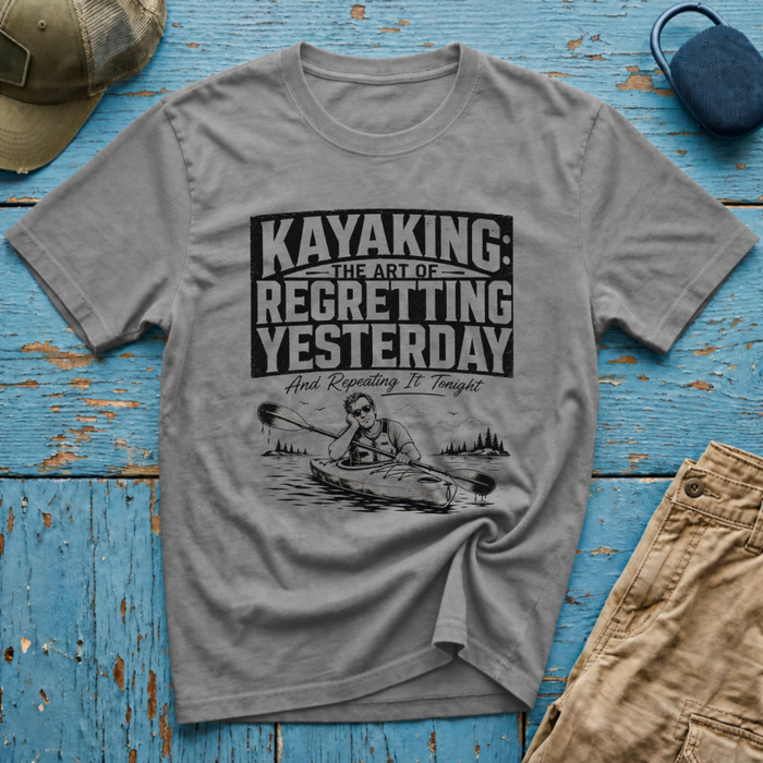 Kayaking Regretting Yesterday Graphic T-Shirt