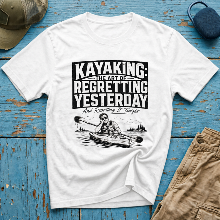 Kayaking Regretting Yesterday Graphic T-Shirt
