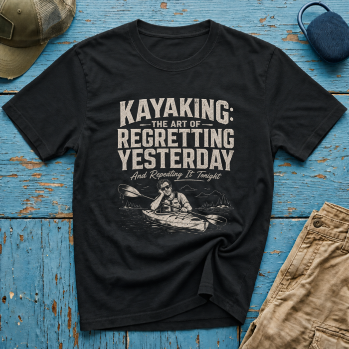 Kayaking Regretting Yesterday Graphic T-Shirt