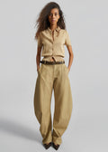 Keasden Barrel Leg Trousers - Camel