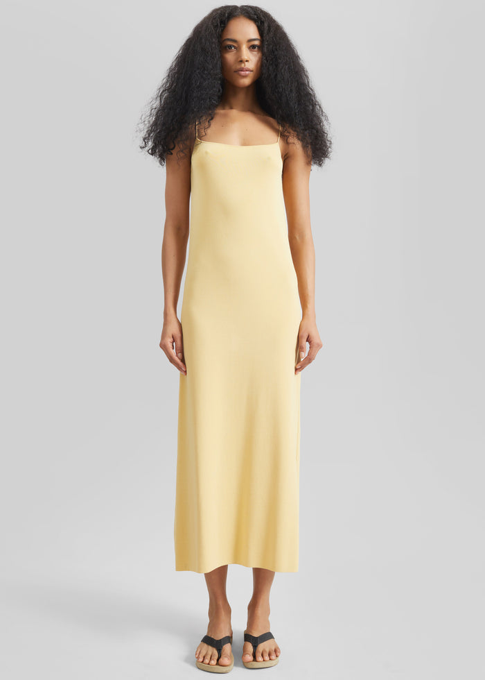 Keira Knit Midi Dress - Yellow