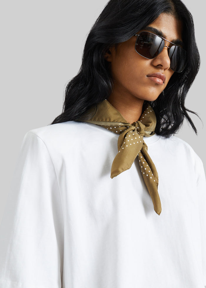 Kelan Padded Cropped Tee - White