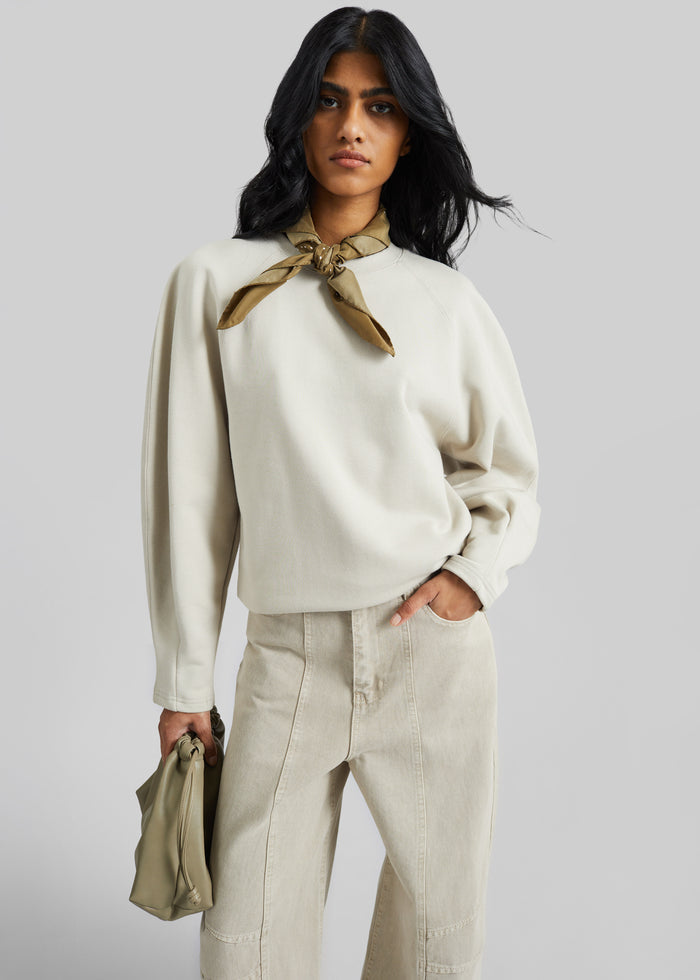 Kenitra Balloon Sleeve Sweatshirt - Beige