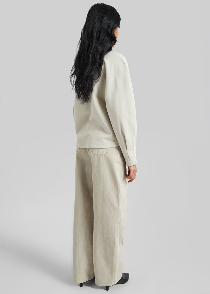 Kenitra Balloon Sleeve Sweatshirt - Beige