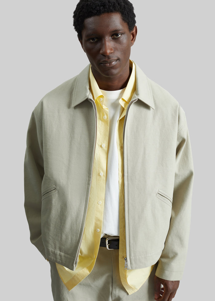Kenton Cotton Zip Jacket - Beige
