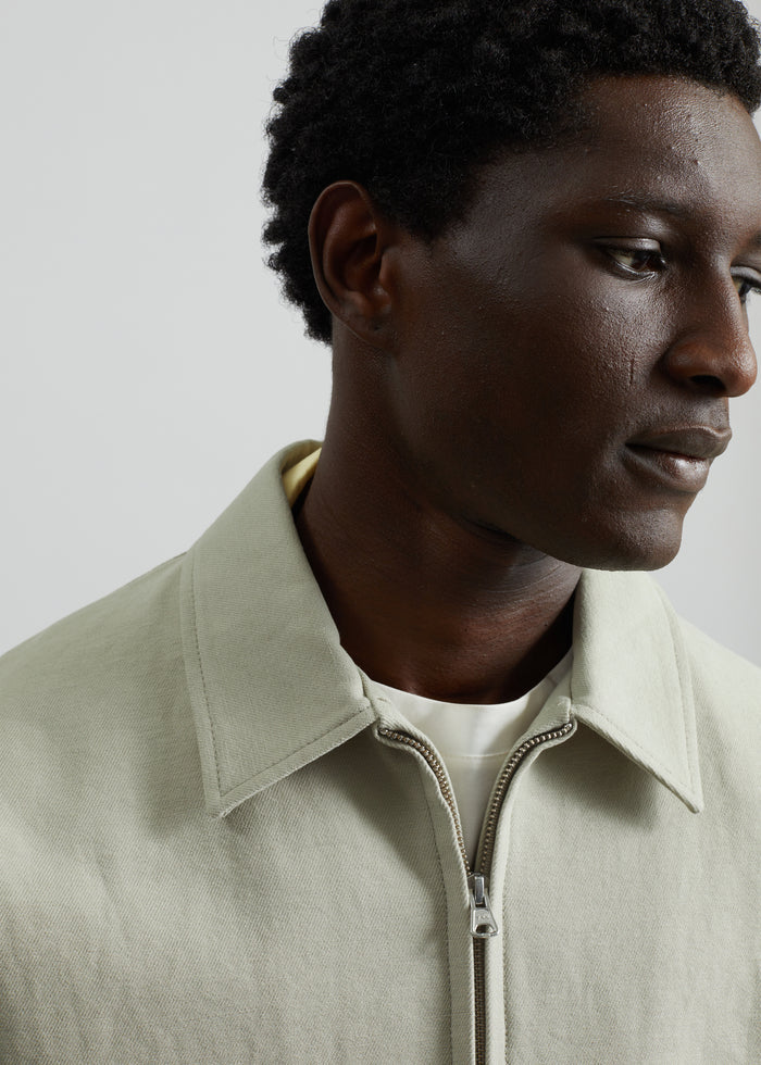 Kenton Cotton Zip Jacket - Beige