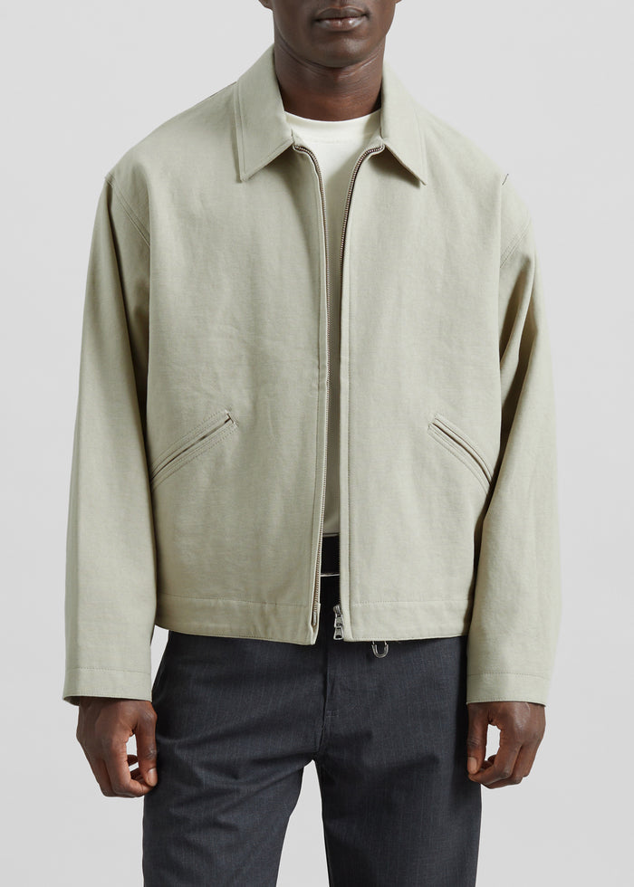 Kenton Cotton Zip Jacket - Beige