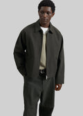 Kenton Cotton Zip Jacket - Charcoal