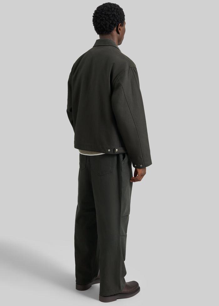 Kenton Cotton Zip Jacket - Charcoal
